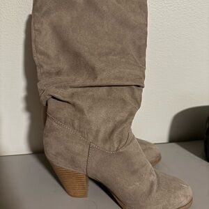 Rampage Taupe Heeled Boots